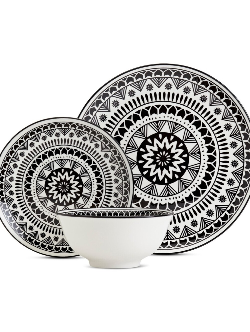 Haven Marquesa 10 Pc. Dinnerware Set, Service for 4 - Black